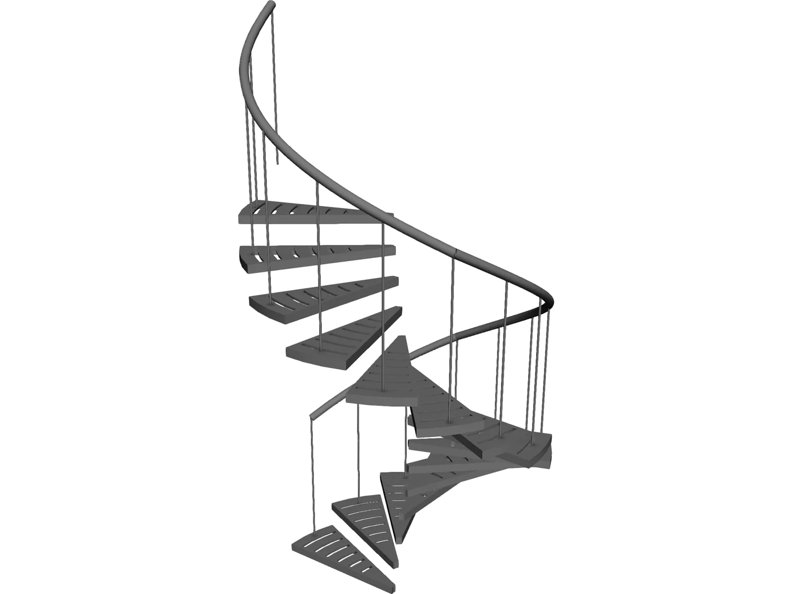 Stair Spiral 3D Model main preview