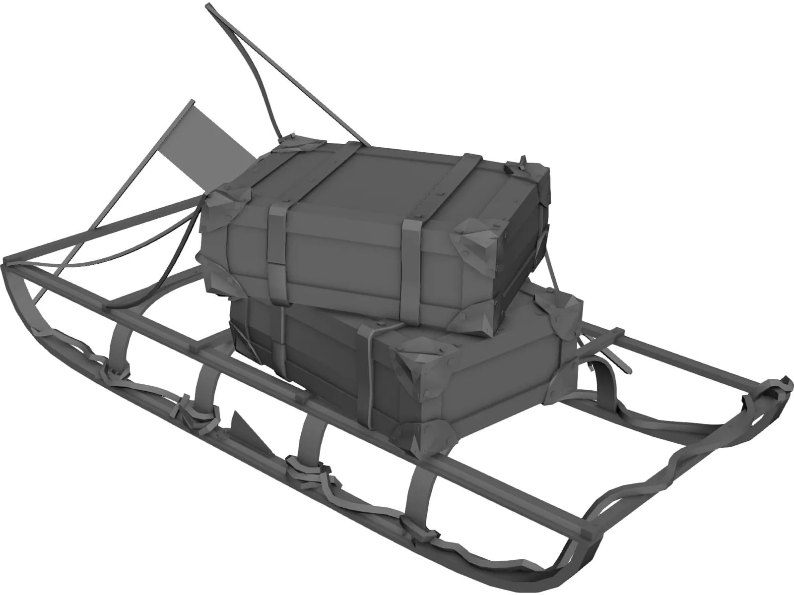 Antartic Sled 3D Model main preview