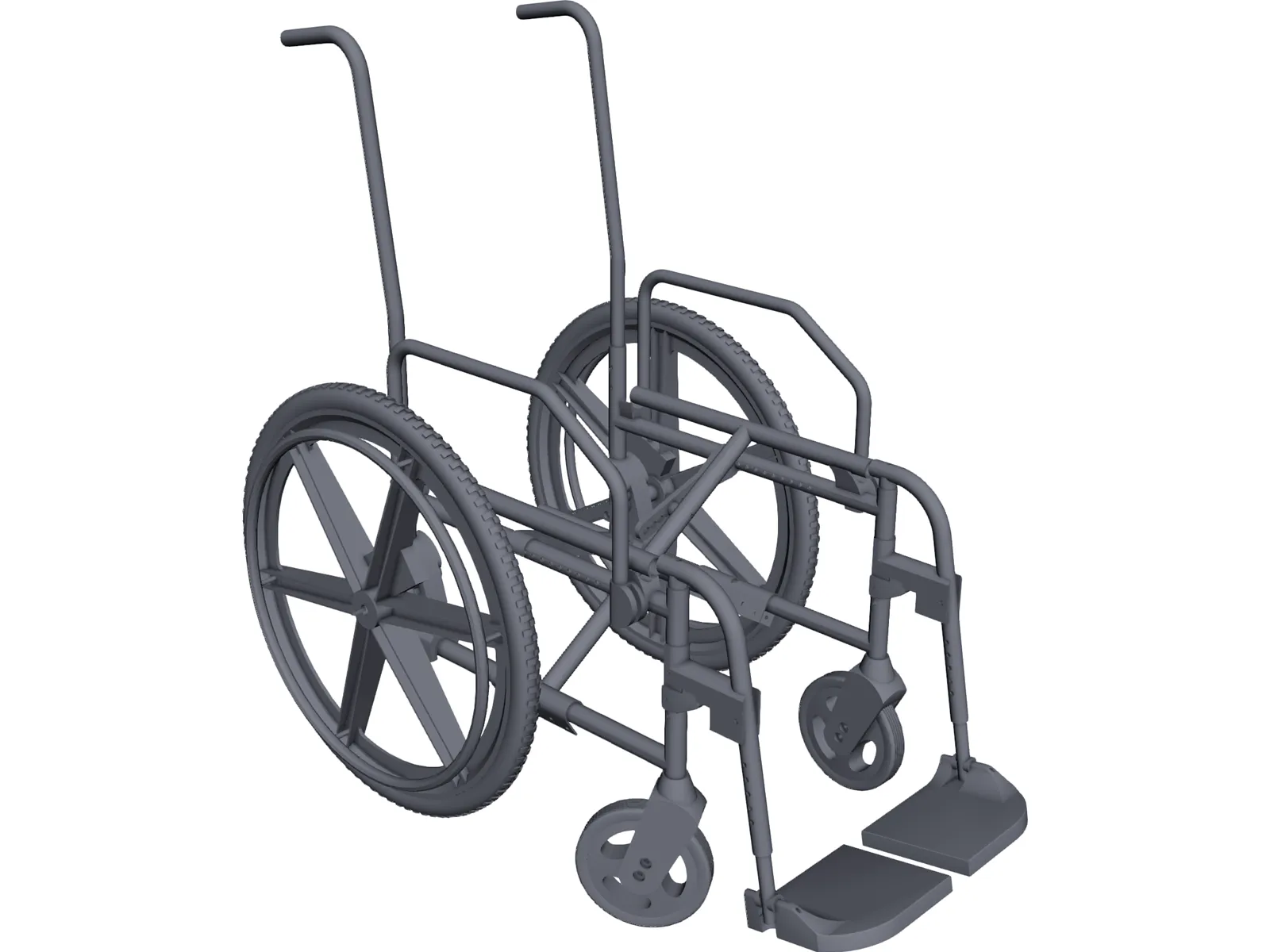 Wheelchair Chassis 3D Model main preview