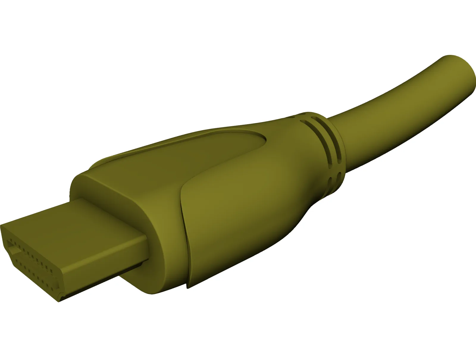 HDMI Plug 3D Model main preview