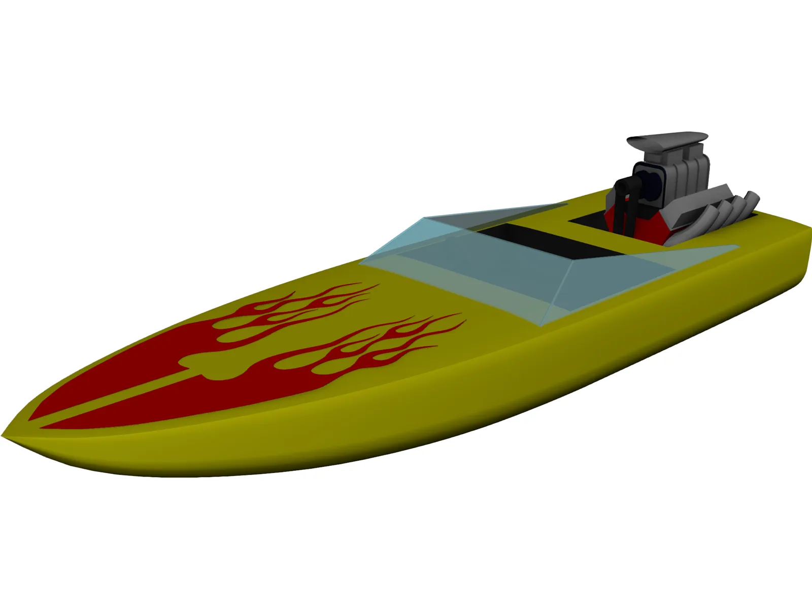 Speed Boat 3D Model main preview