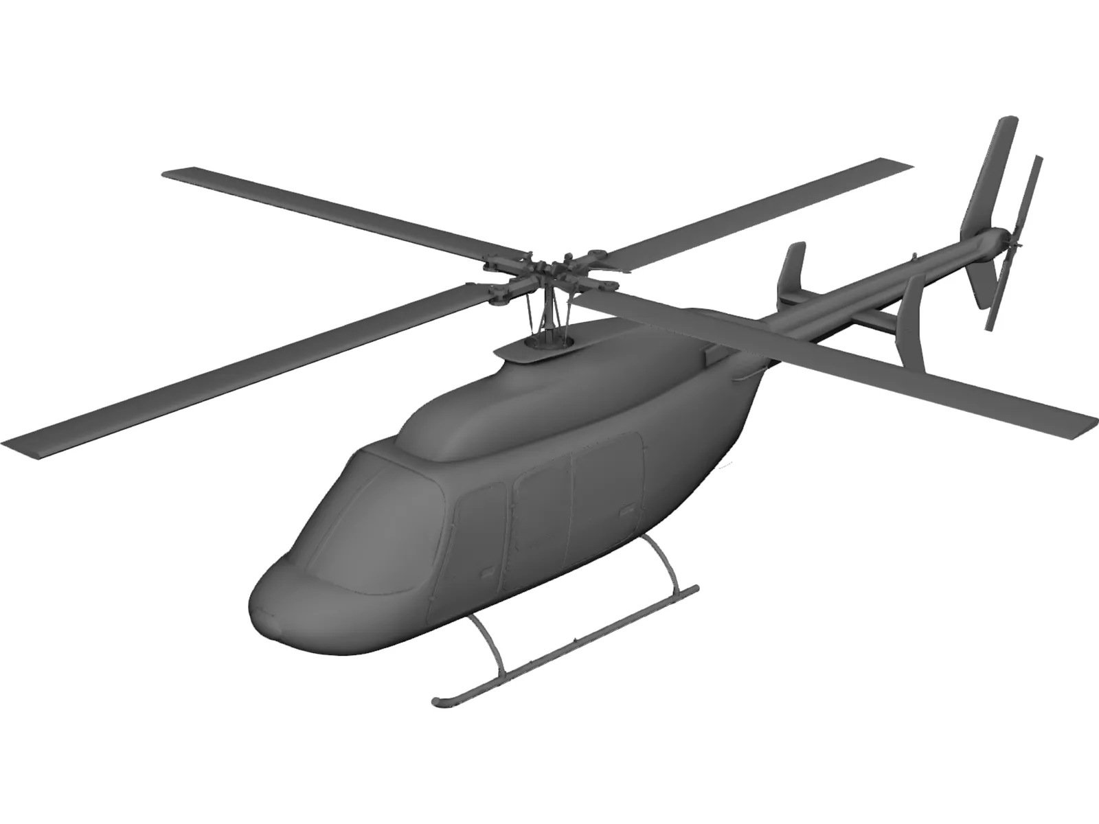 Bell 206 JetRanger 3D Model main preview