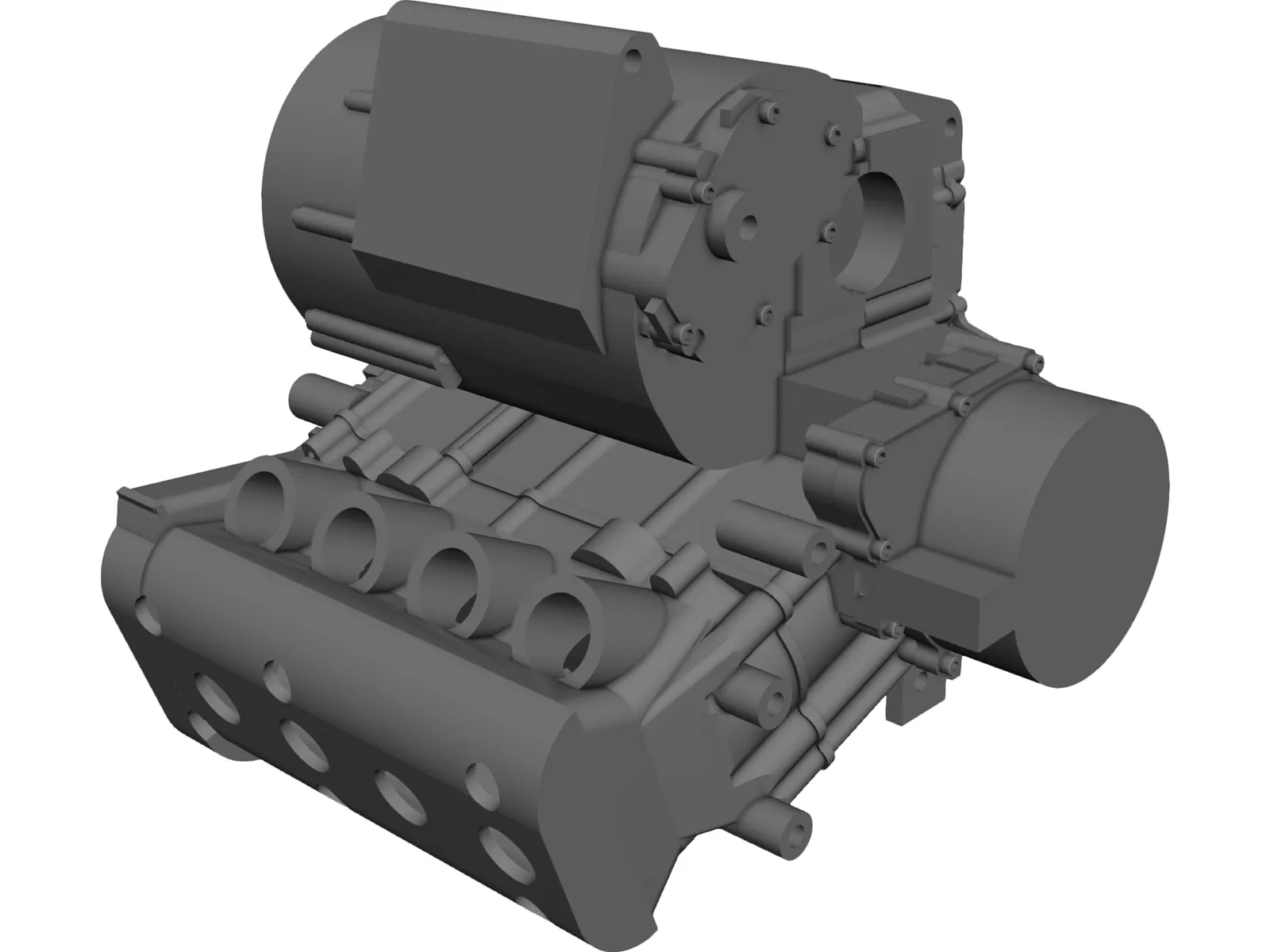 Yamaha R6 Engine (2003) 3D Model main preview