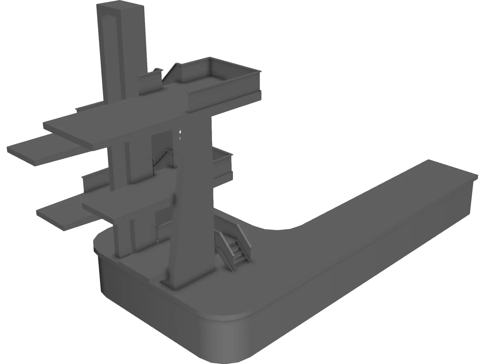 Diving Boards 3D Model main preview