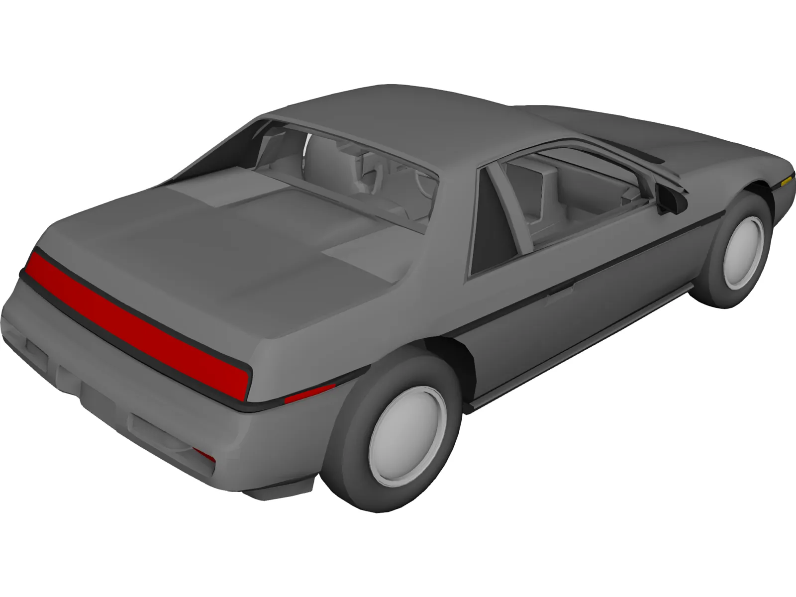 Pontiac Fiero ST Notchback 3D Model main preview