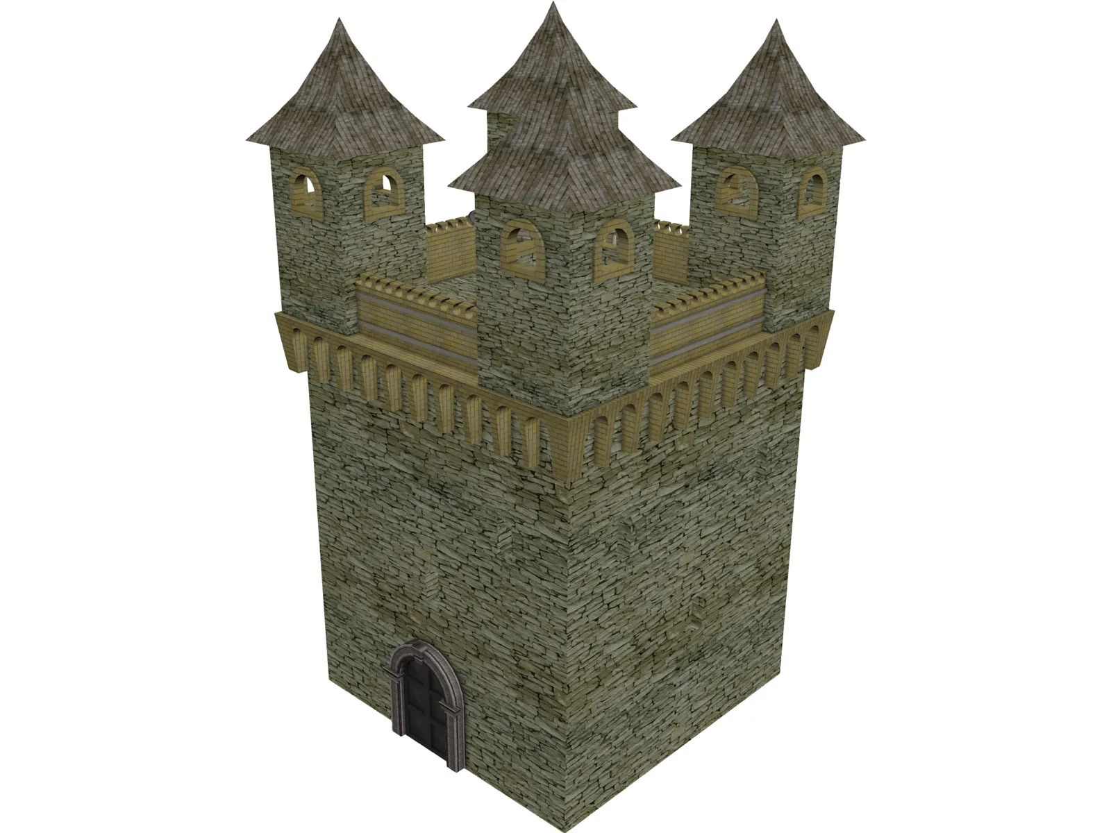 Medival Castle 3D Model main preview