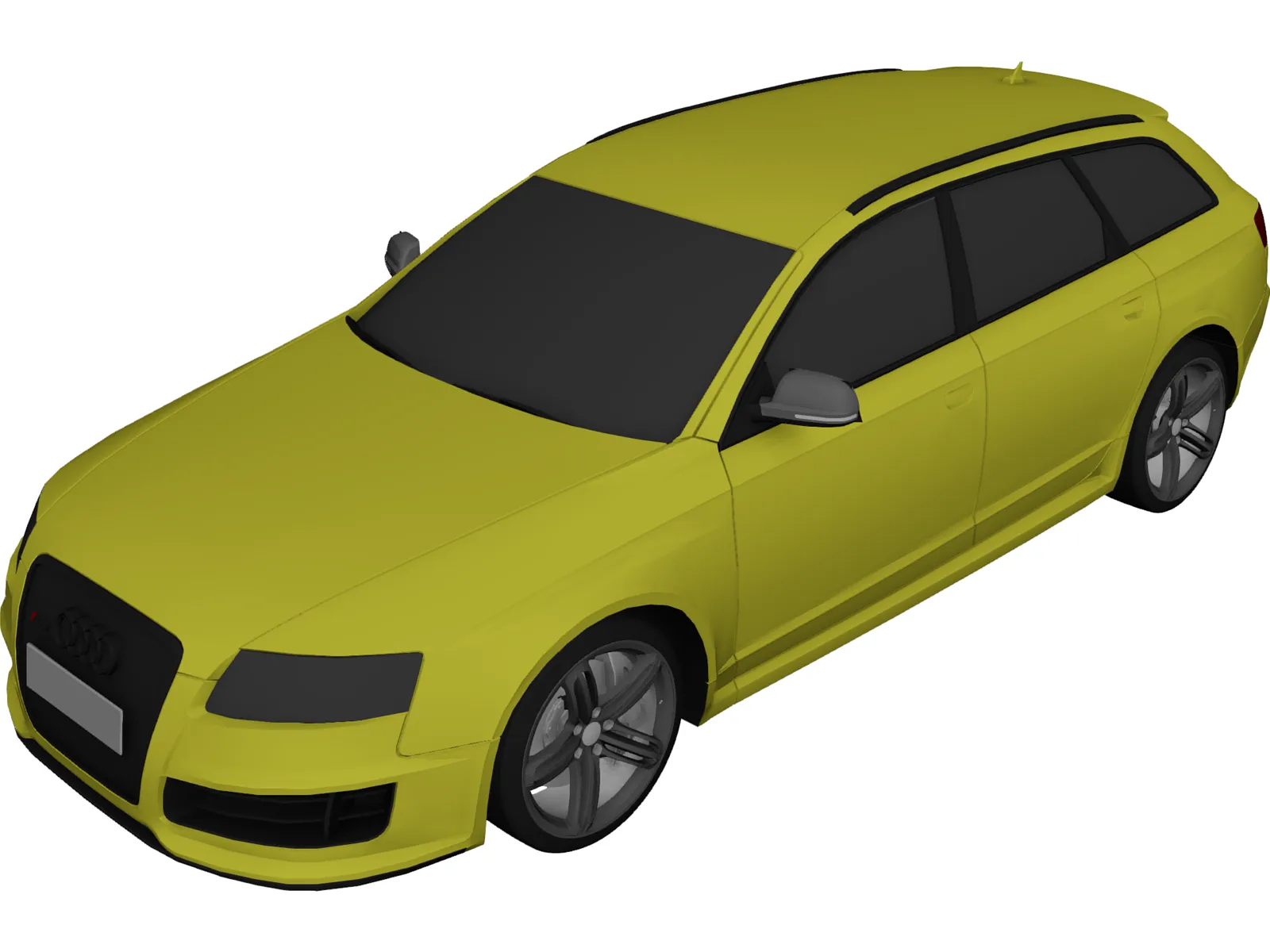 Audi RS6 Avant (2009) 3D Model main preview