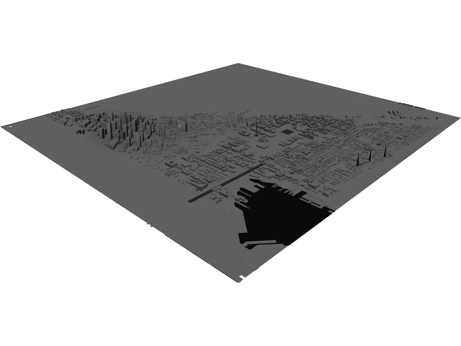 Seattle City 3D Model main preview