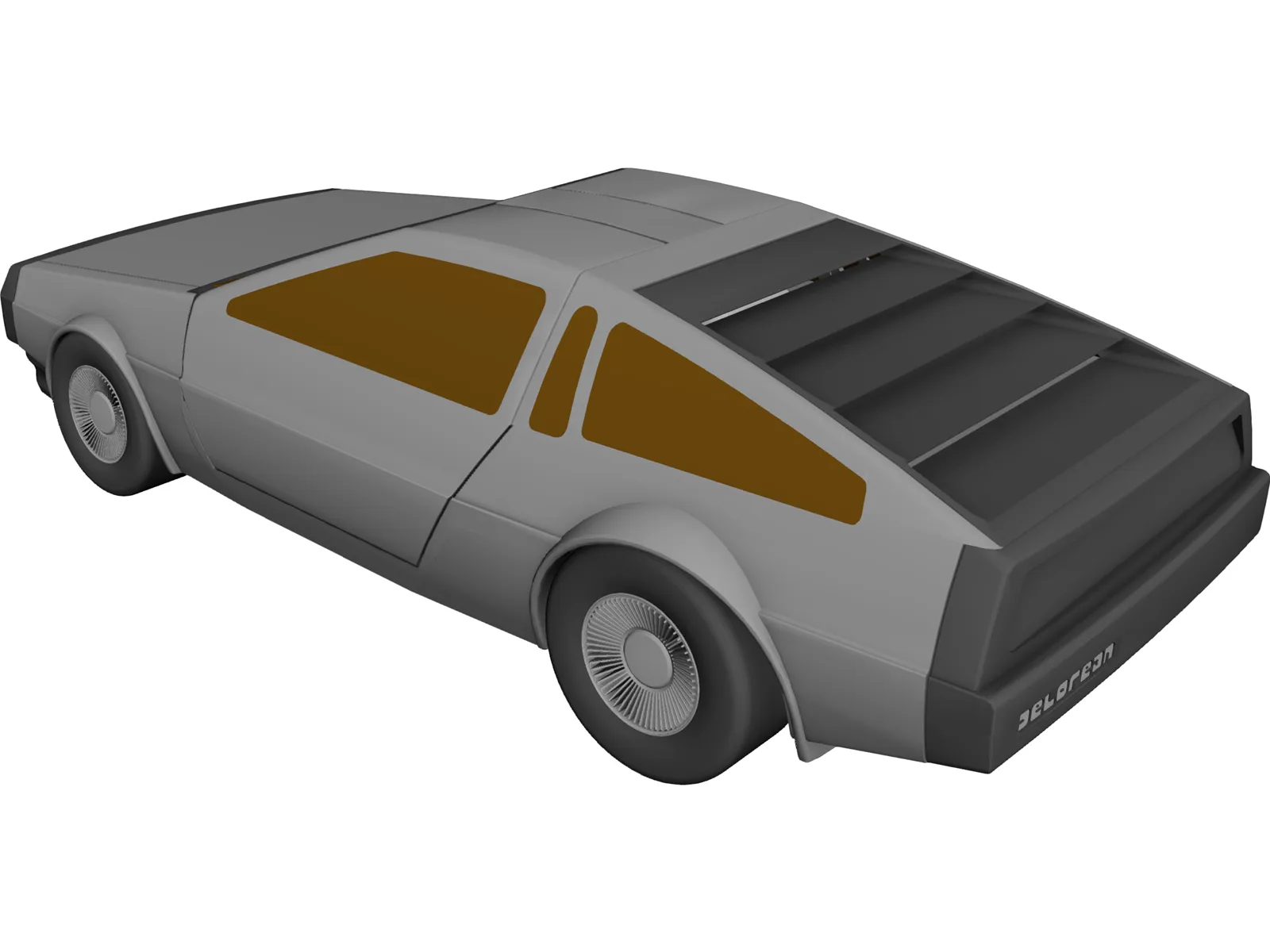 DMC DeLorean (1980) 3D Model main preview
