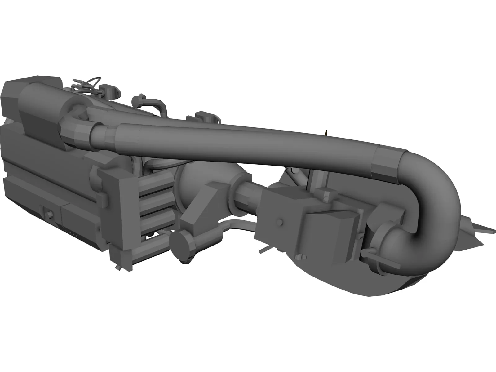 Volvo IPS 750 Engine 3D Model main preview