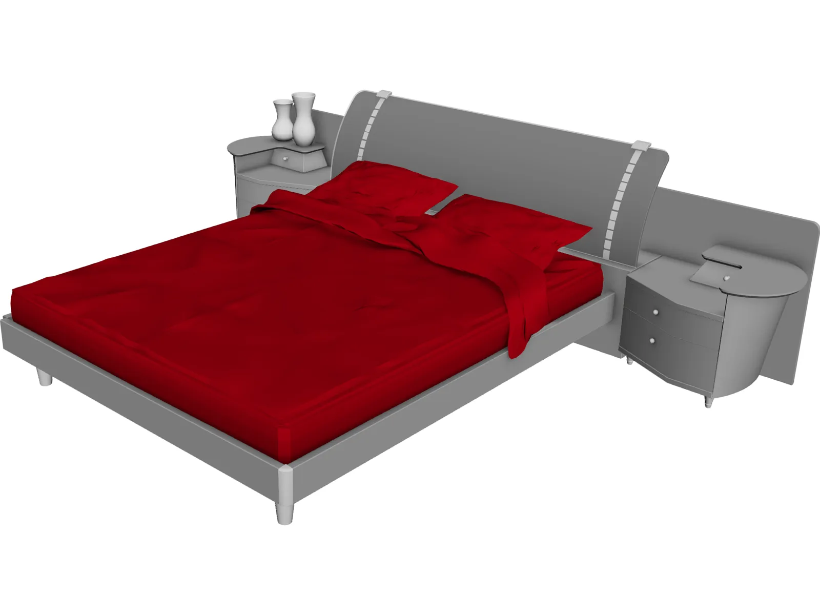 Bed Artistic 3D Model main preview