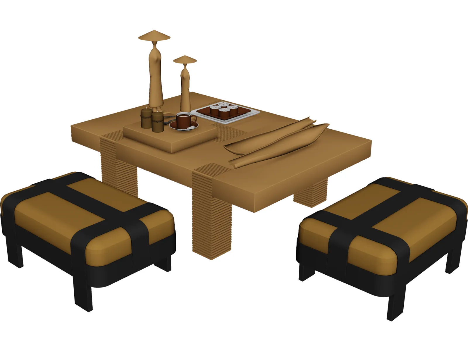 Coffee Table 3D Model main preview