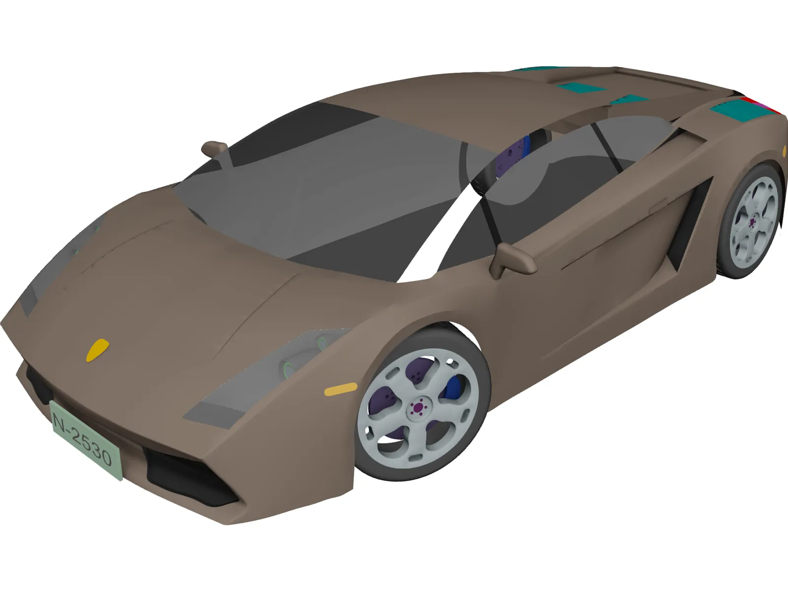 Lamborghini Gallardo 3D Model main preview