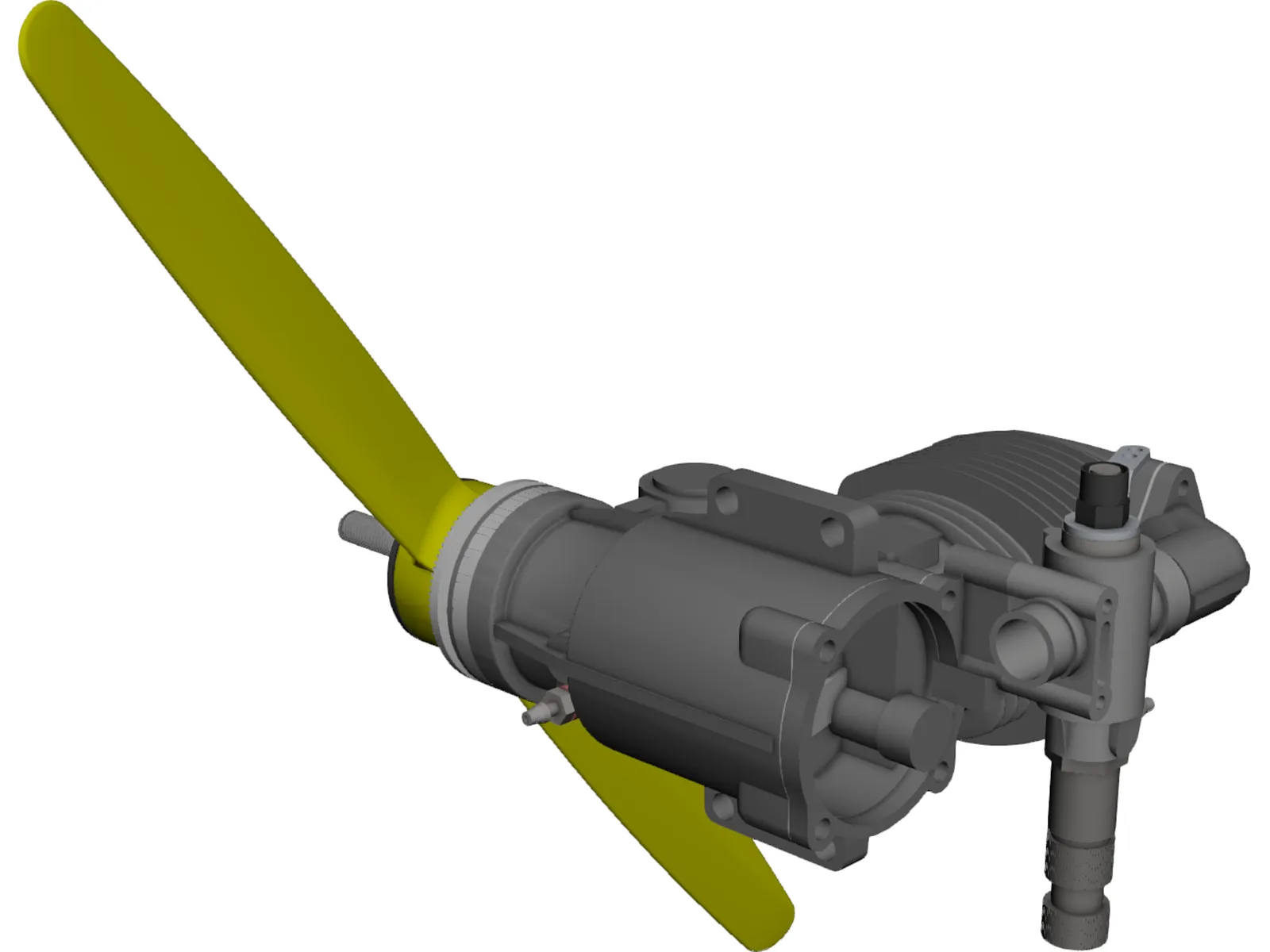 RC Airplane Model Piston Engine 3D Model main preview