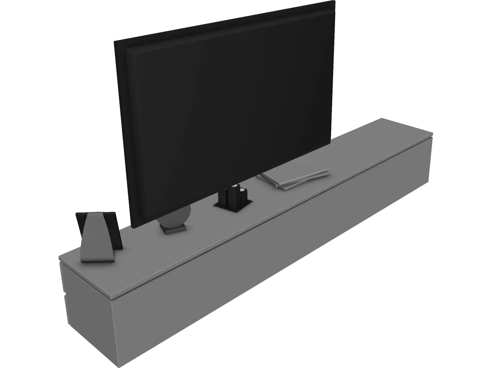 TV Stand Low 3D Model main preview