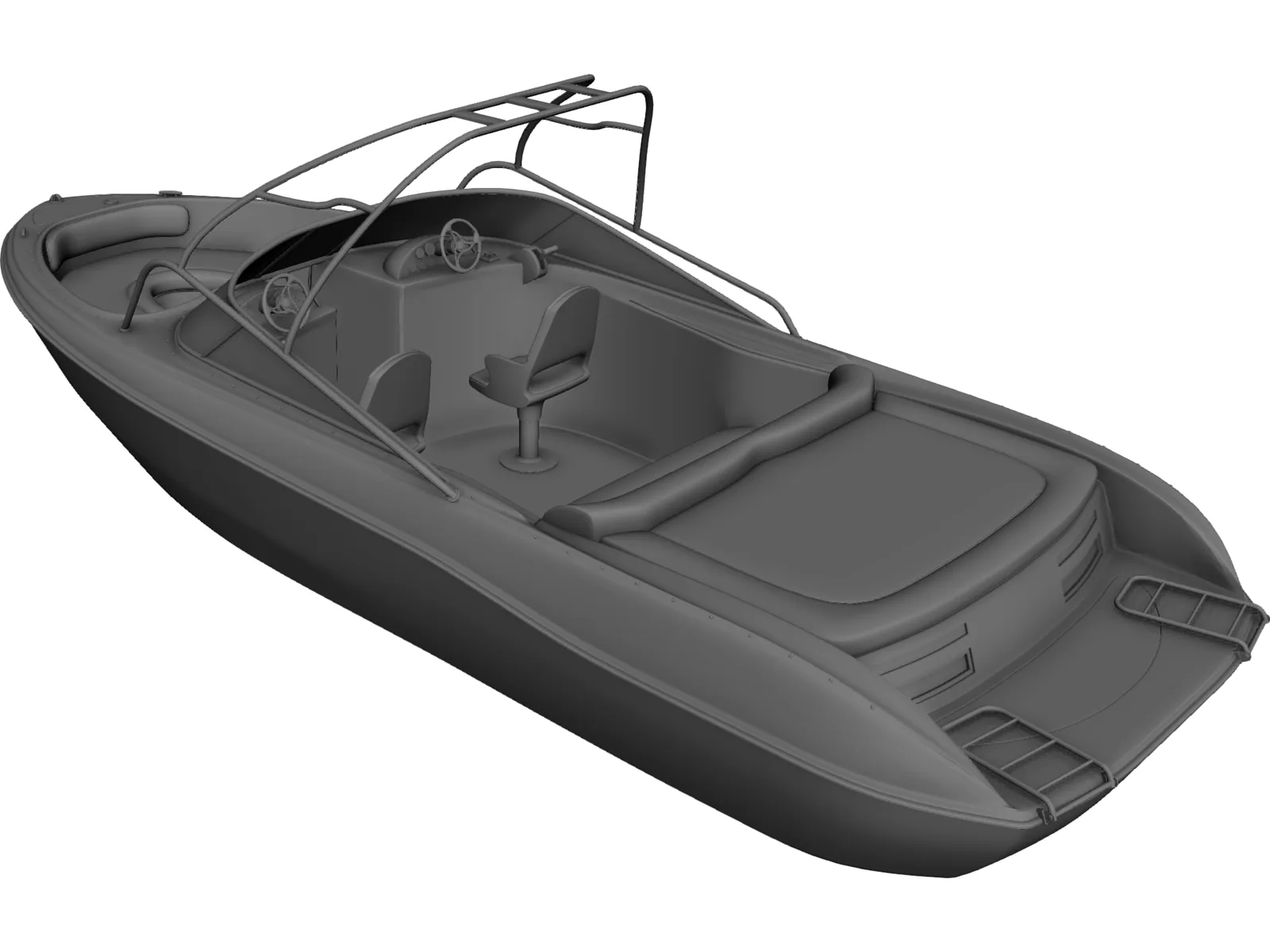 Sea Chaser Boat 3D Model main preview