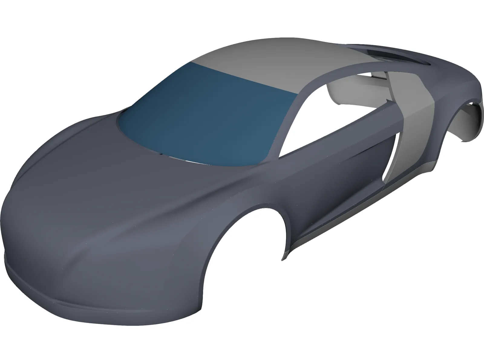 Audi R8 Body 3D Model main preview