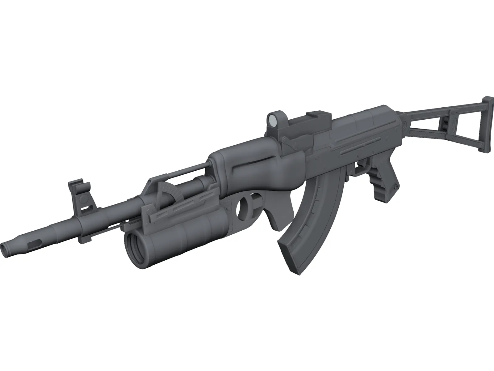 AK-74M 3D Model main preview