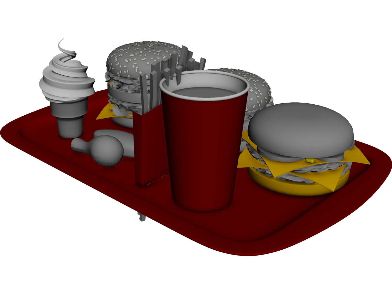 McDonalds Food 3D Model main preview