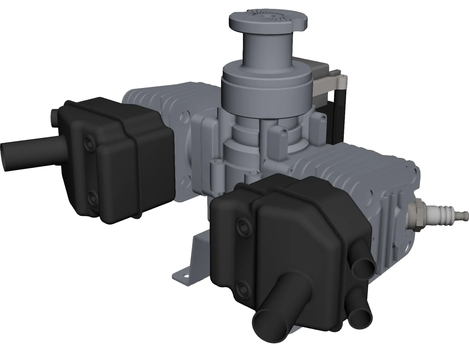 Zenoah G80 Twin Engine 3D Model main preview
