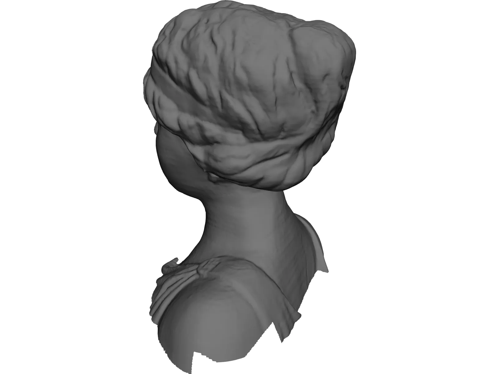 Head and Shoulders of a Statue of a Lady 3D Model main preview
