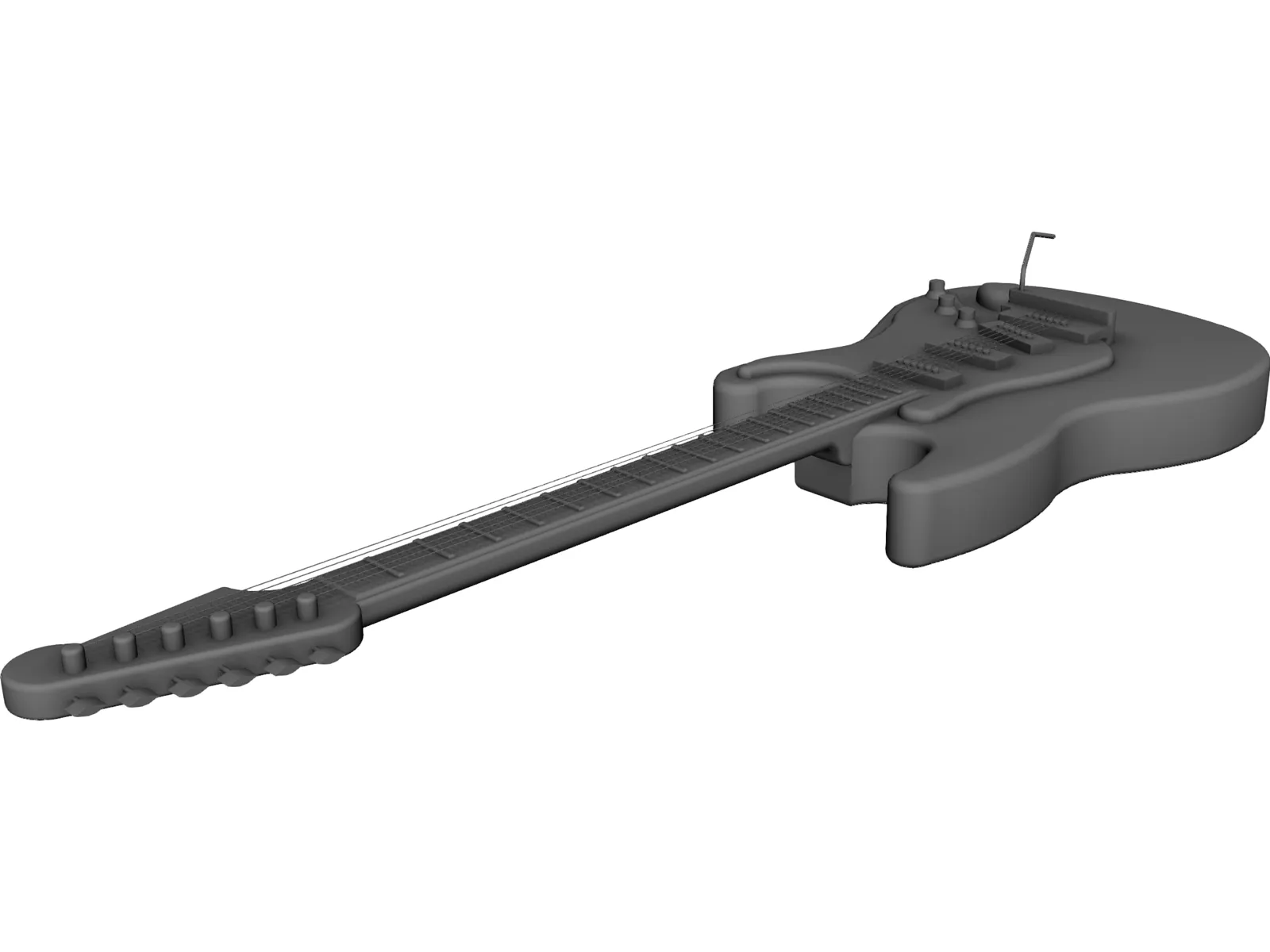 Guitar Electric 3D Model main preview