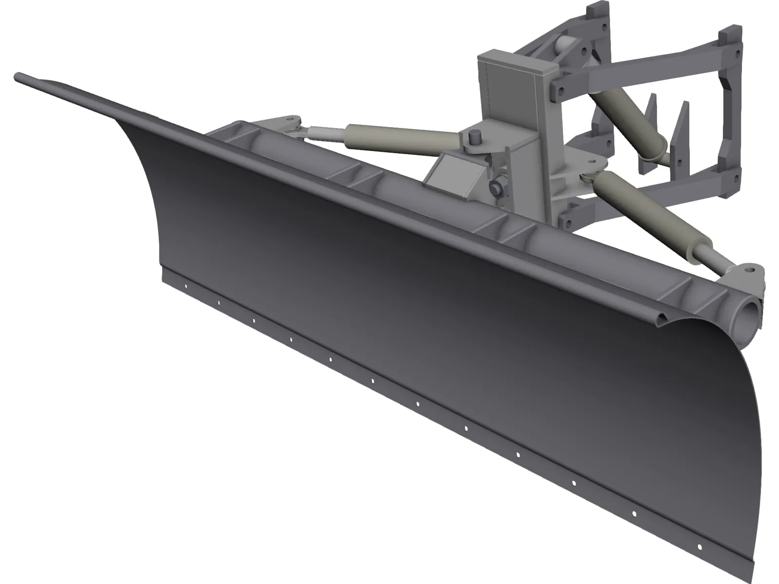Bulldozer Snow Pusher 3D Model main preview