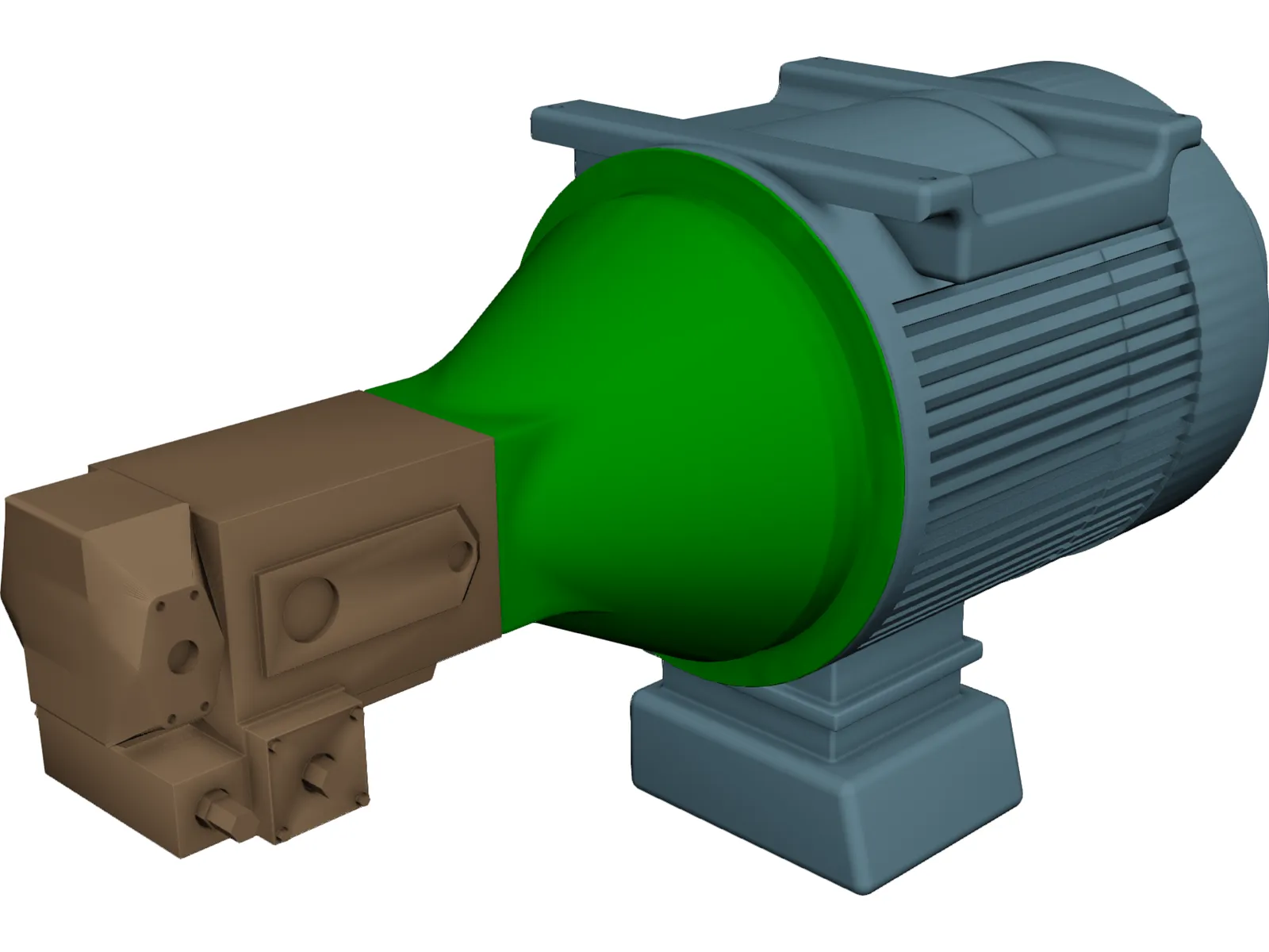 Motor Bellhousing Coupling Pump 3D Model main preview
