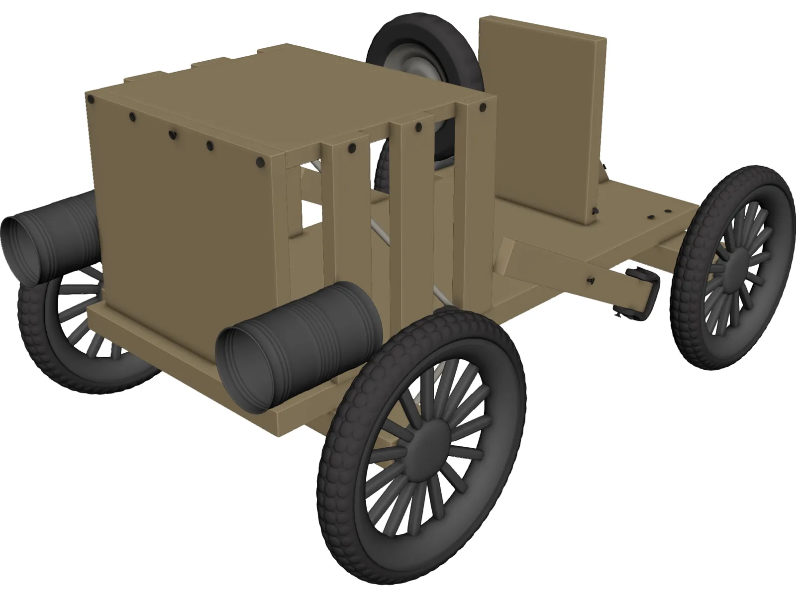 Soap Box Derby Car 3D Model main preview
