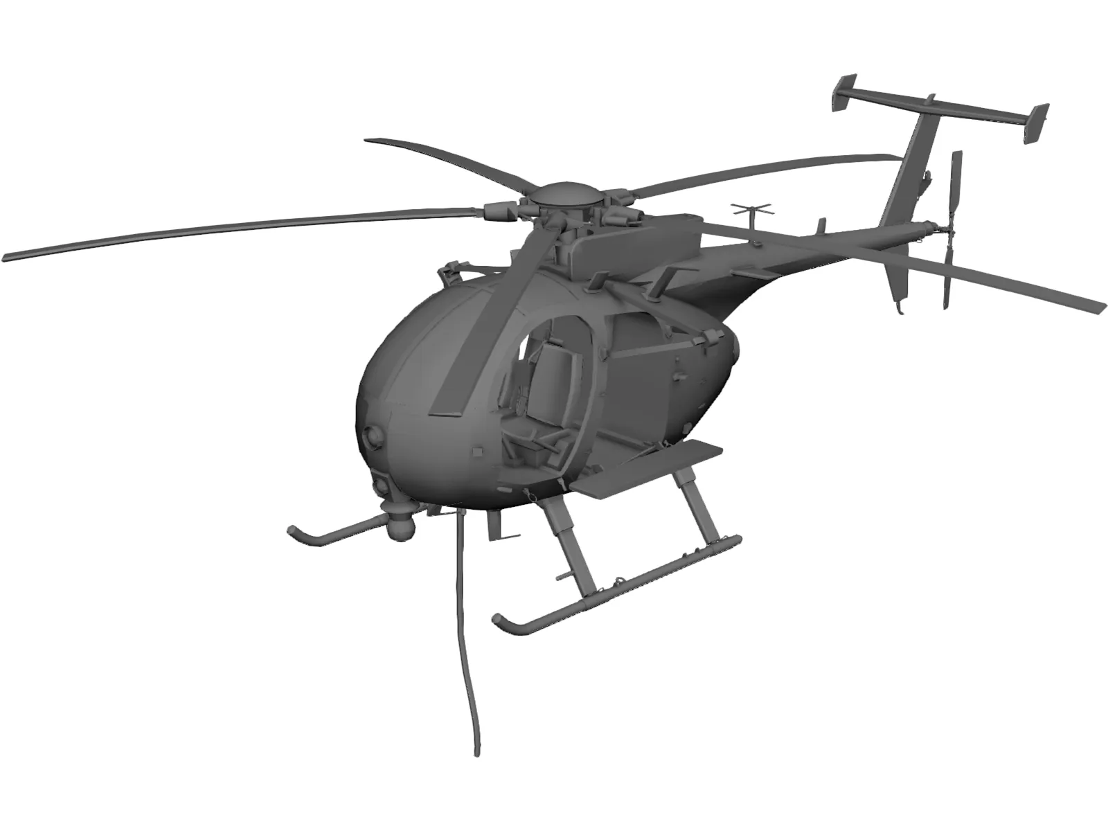 MD Helicopters MH-6/AH-6 Little Bird 3D Model main preview