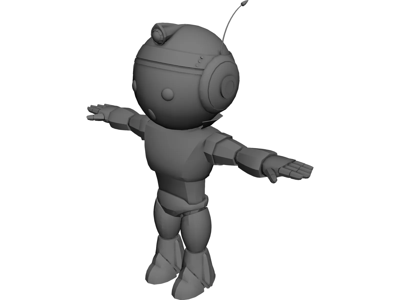 Robot Genie 3D Model main preview