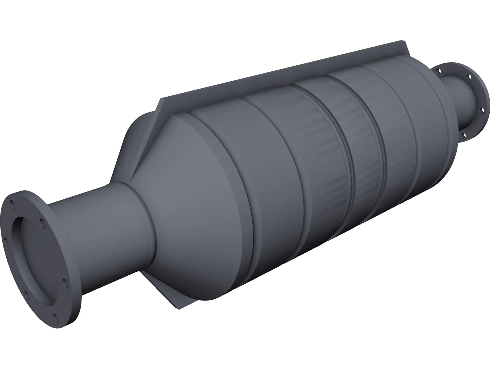 Catalytic Converter 3D Model main preview
