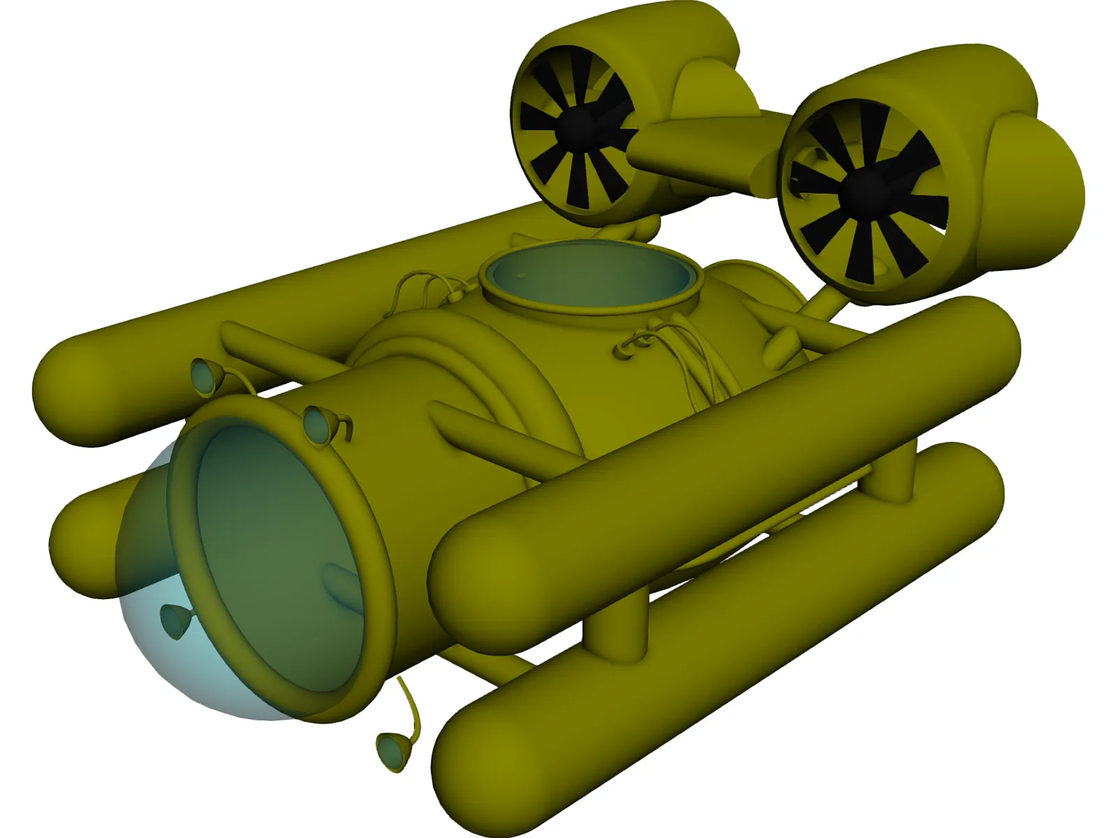 Deep Sea Submersible 3D Model main preview