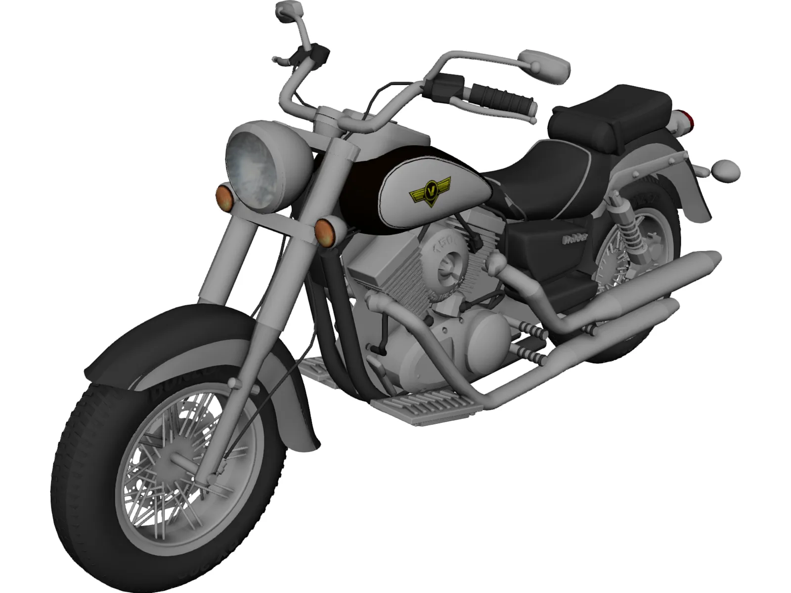 Kawasaki VN1500 3D Model main preview