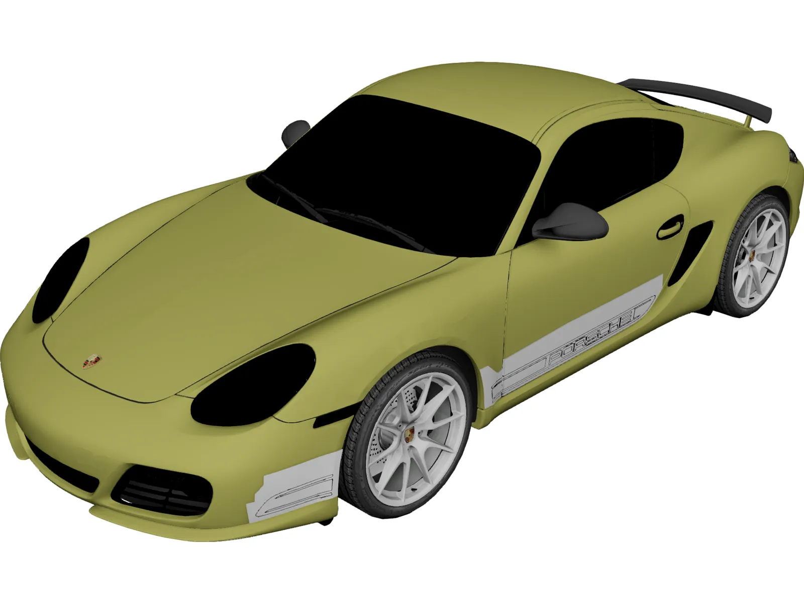 Porsche Cayman R (2011) 3D Model main preview