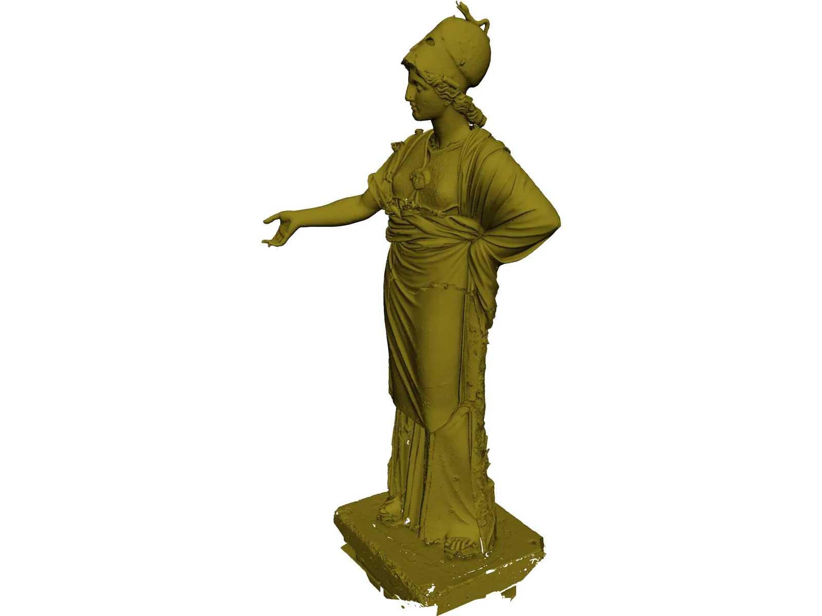 Classical Relief Statue 3D Model main preview