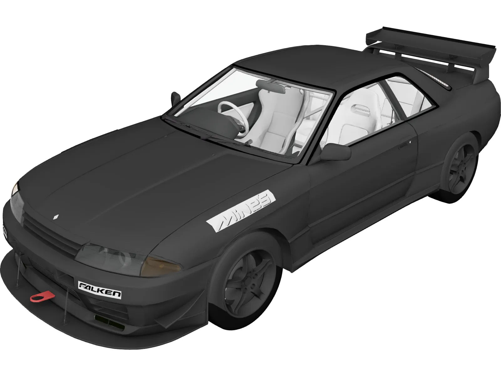 Nissan Skyline Mines R32 (1993) 3D Model main preview