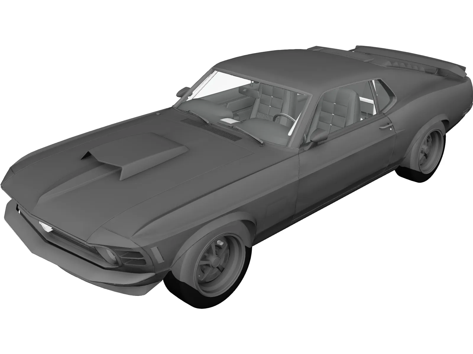 Ford Mustang BOSS 429 (1970) 3D Model main preview