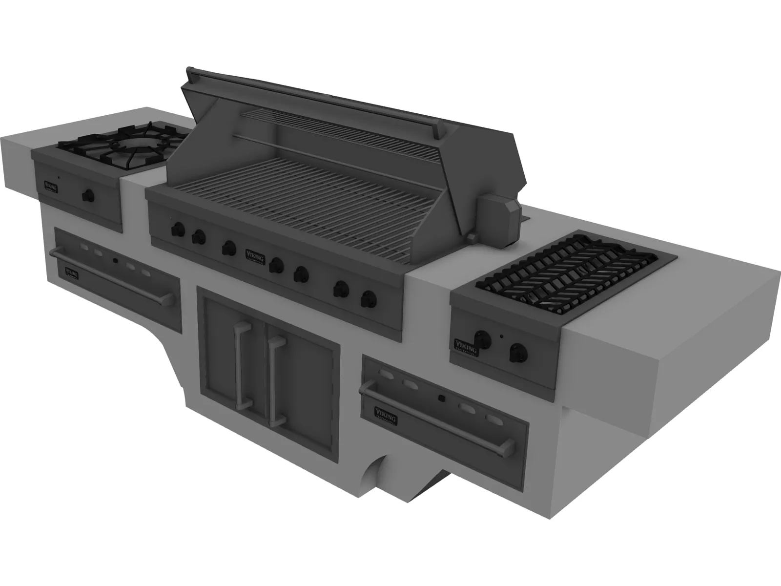 Barbacoa Viking 3D Model main preview