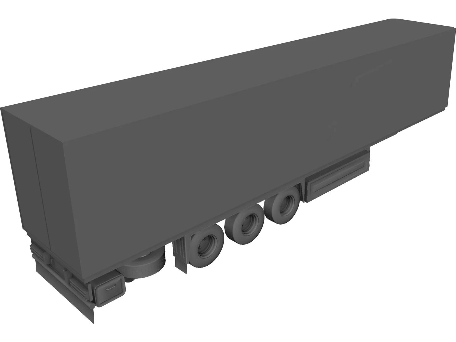 European Semi-Trailer 3D Model main preview