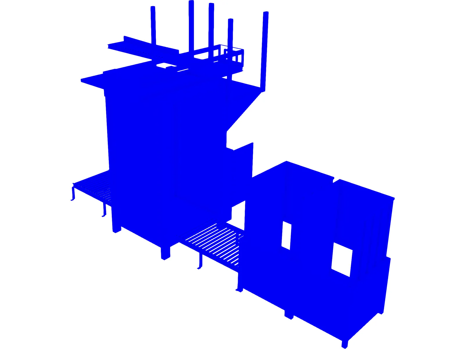 Top Load Palletizer with Pallet Destacker 3D Model main preview