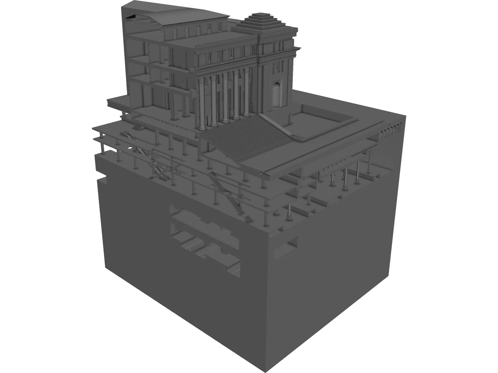James Farley Post Office 3D Model main preview