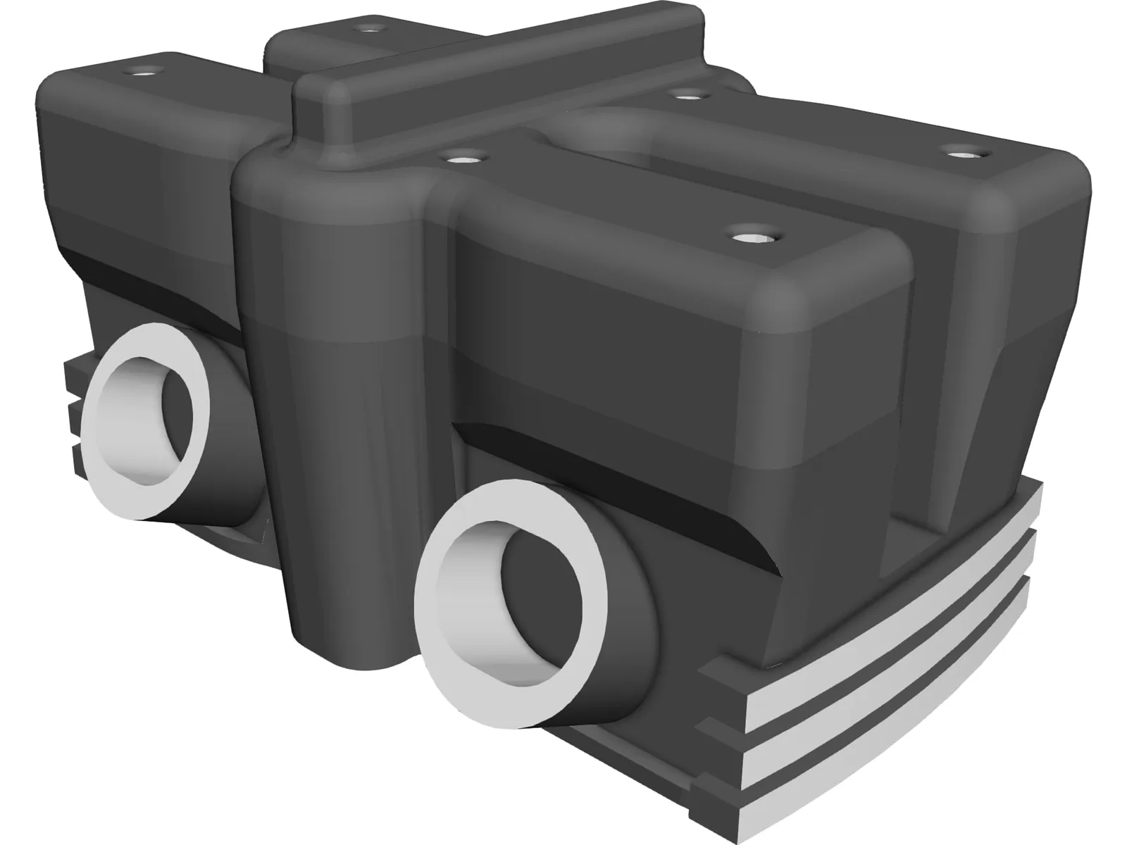 Yamaha VMAX 1200 Motorcycle Cylinder Head 3D Model main preview