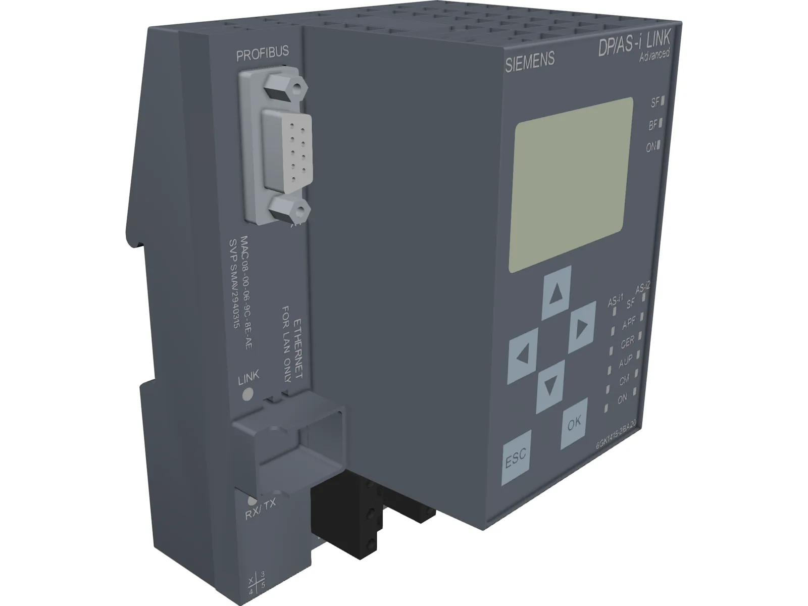 Siemens DP/AS-Interface Link 3D Model main preview