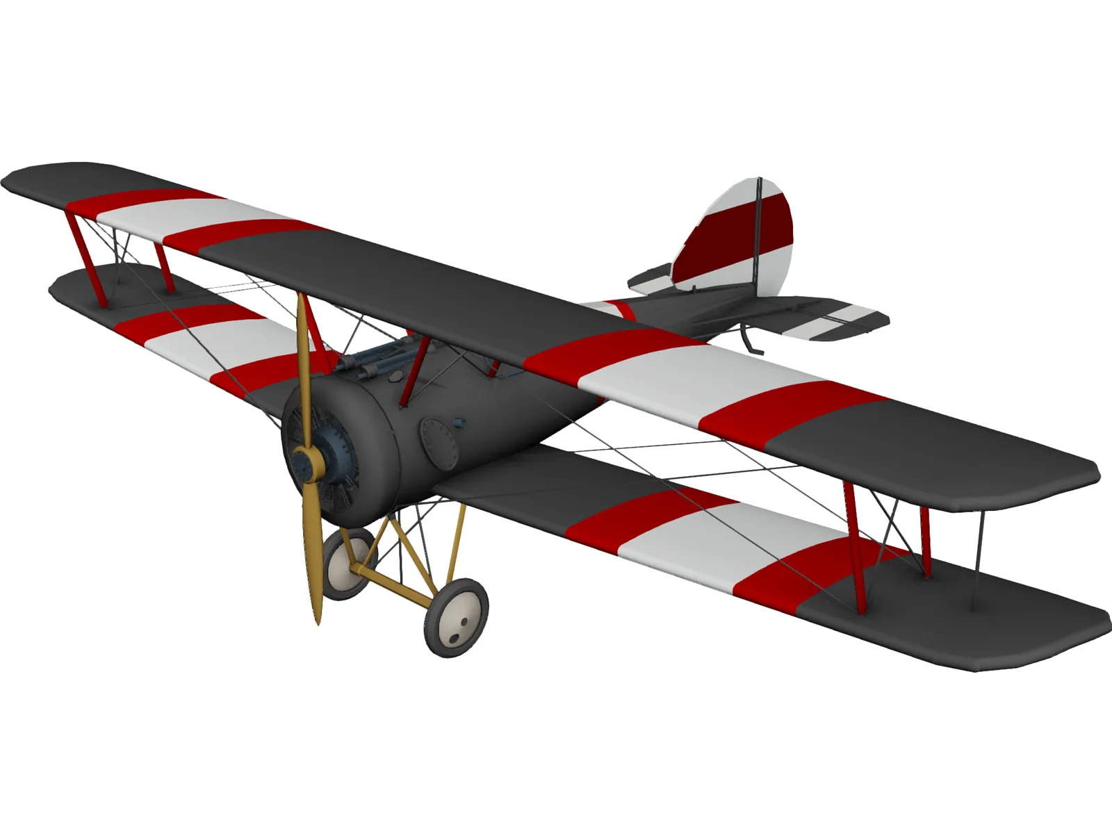 Sopwith Camel 3D Model main preview