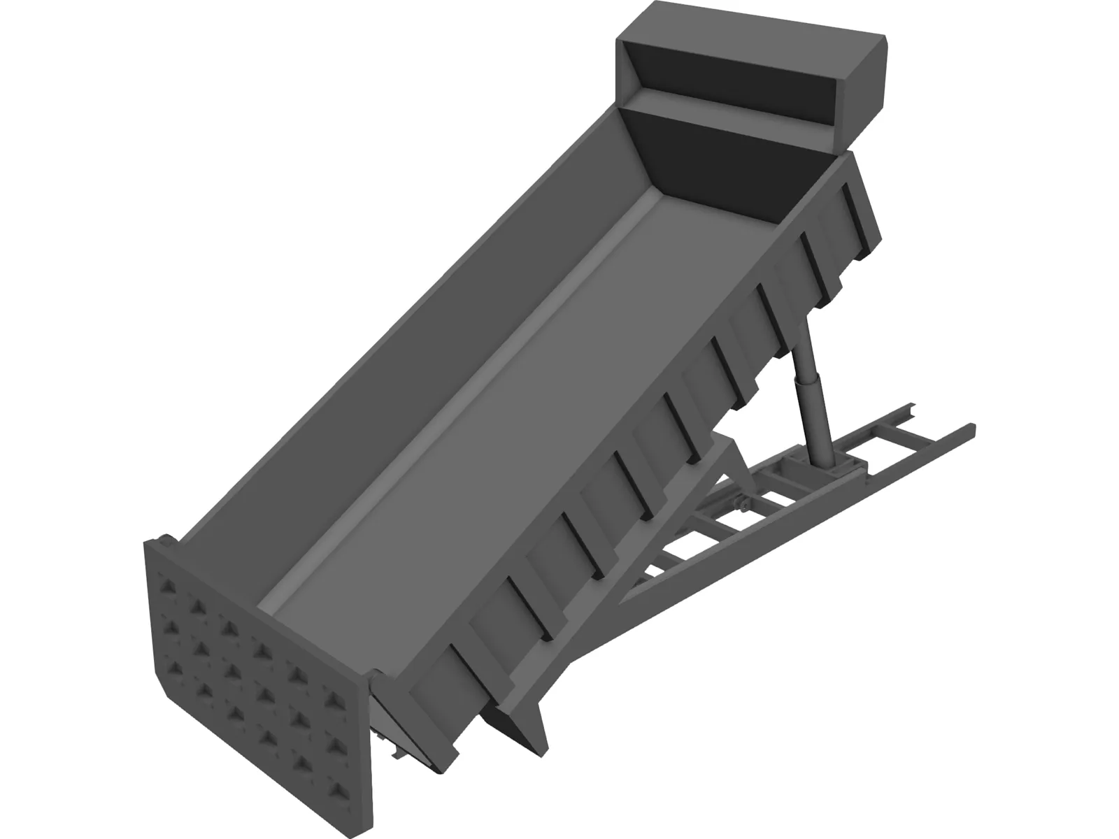 Tipper Lorry Isuzu FQR Chassis 3D Model main preview