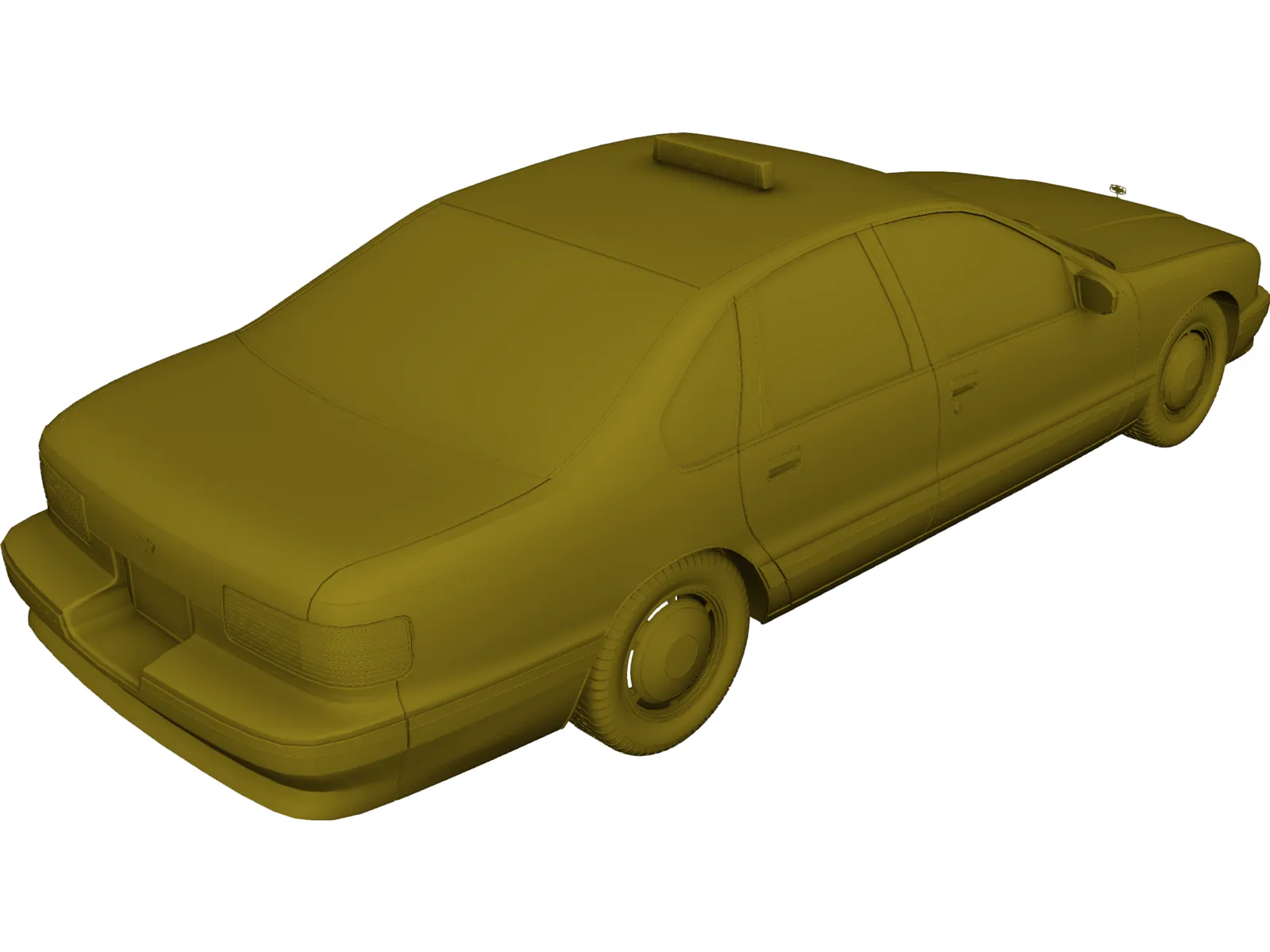 Taxi USA 3D Model main preview