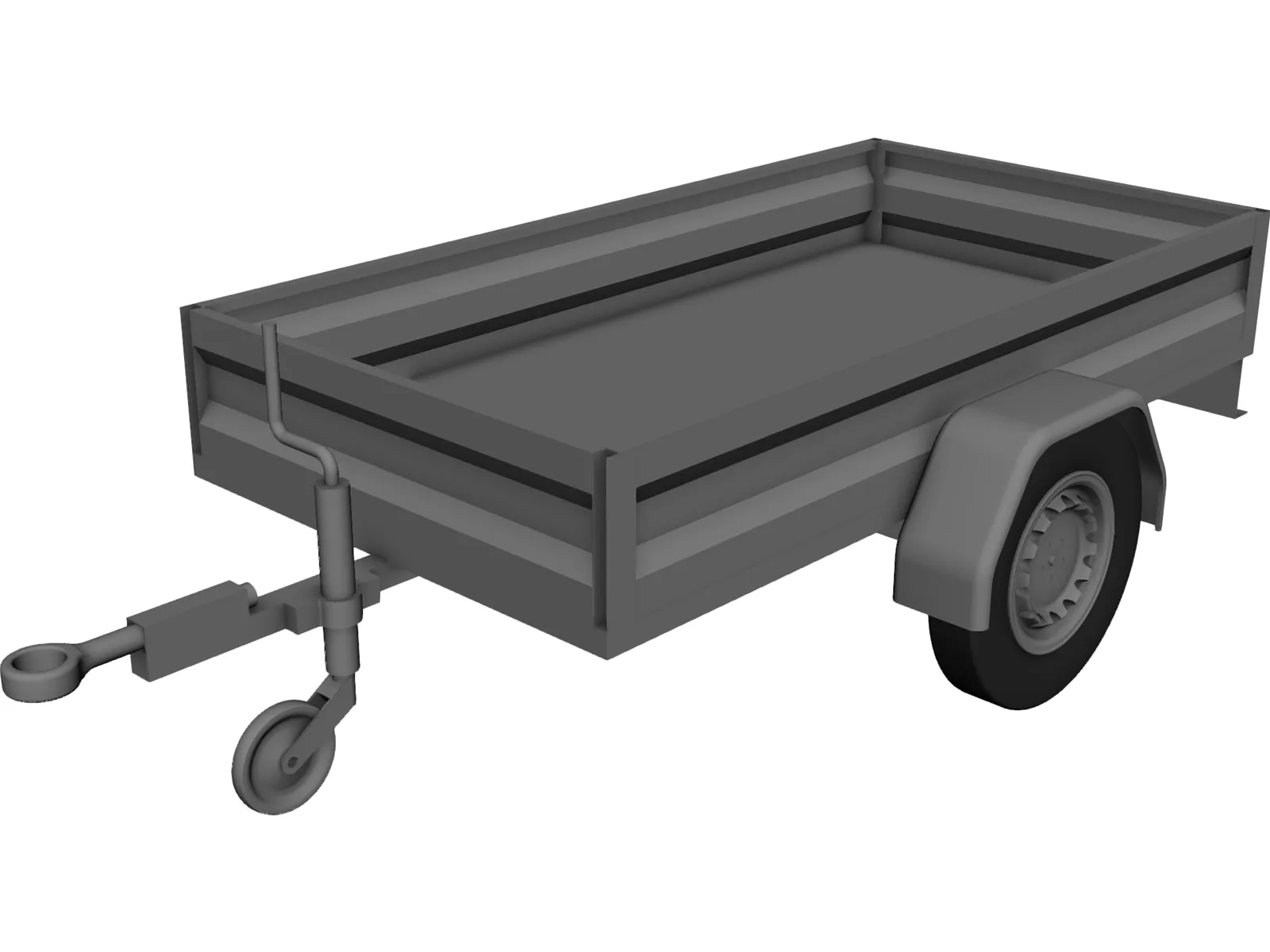 Trailer 3D Model main preview