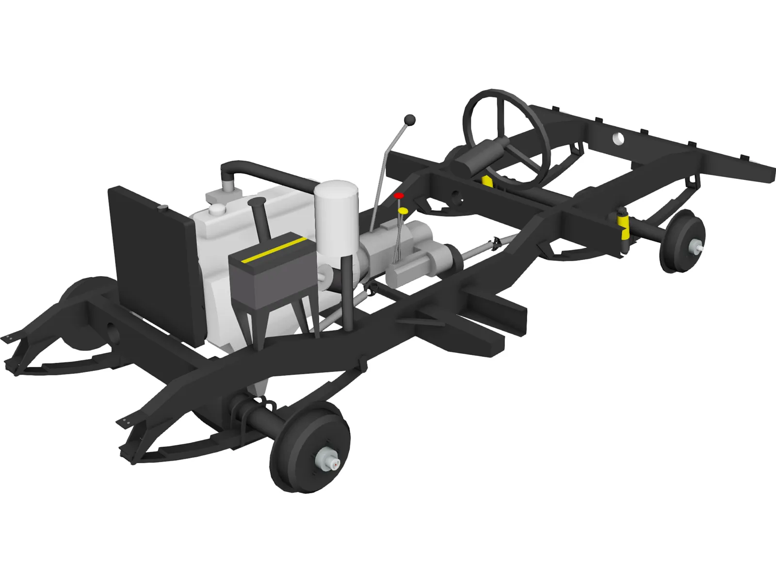 Chassis Land Rover 3D Model main preview