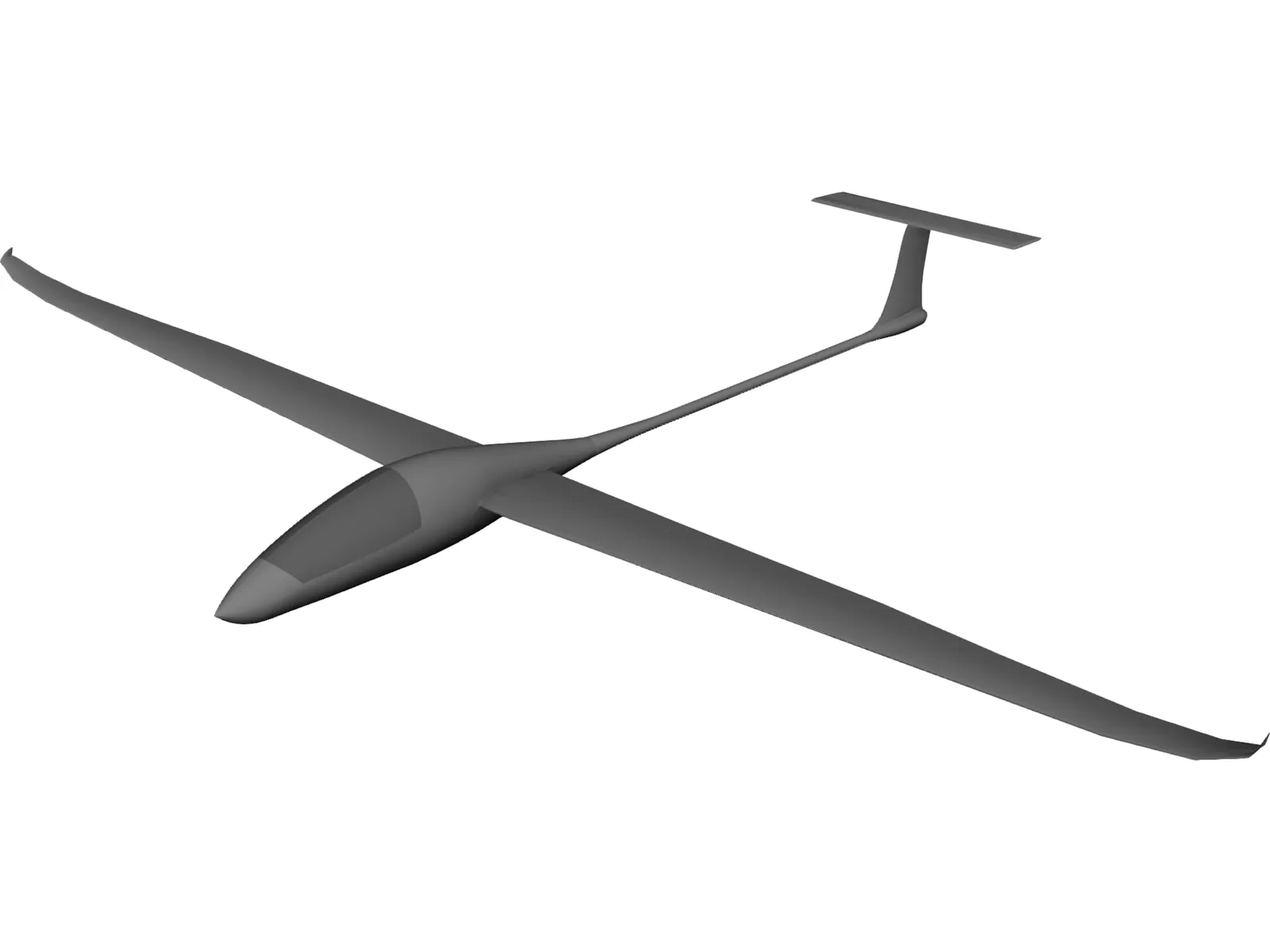 DG 1000 Glider 3D Model main preview
